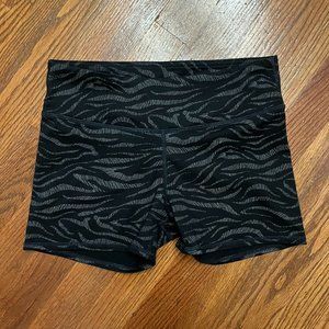 Fabletics Short Athletic Booty Shorts with Zebra Print